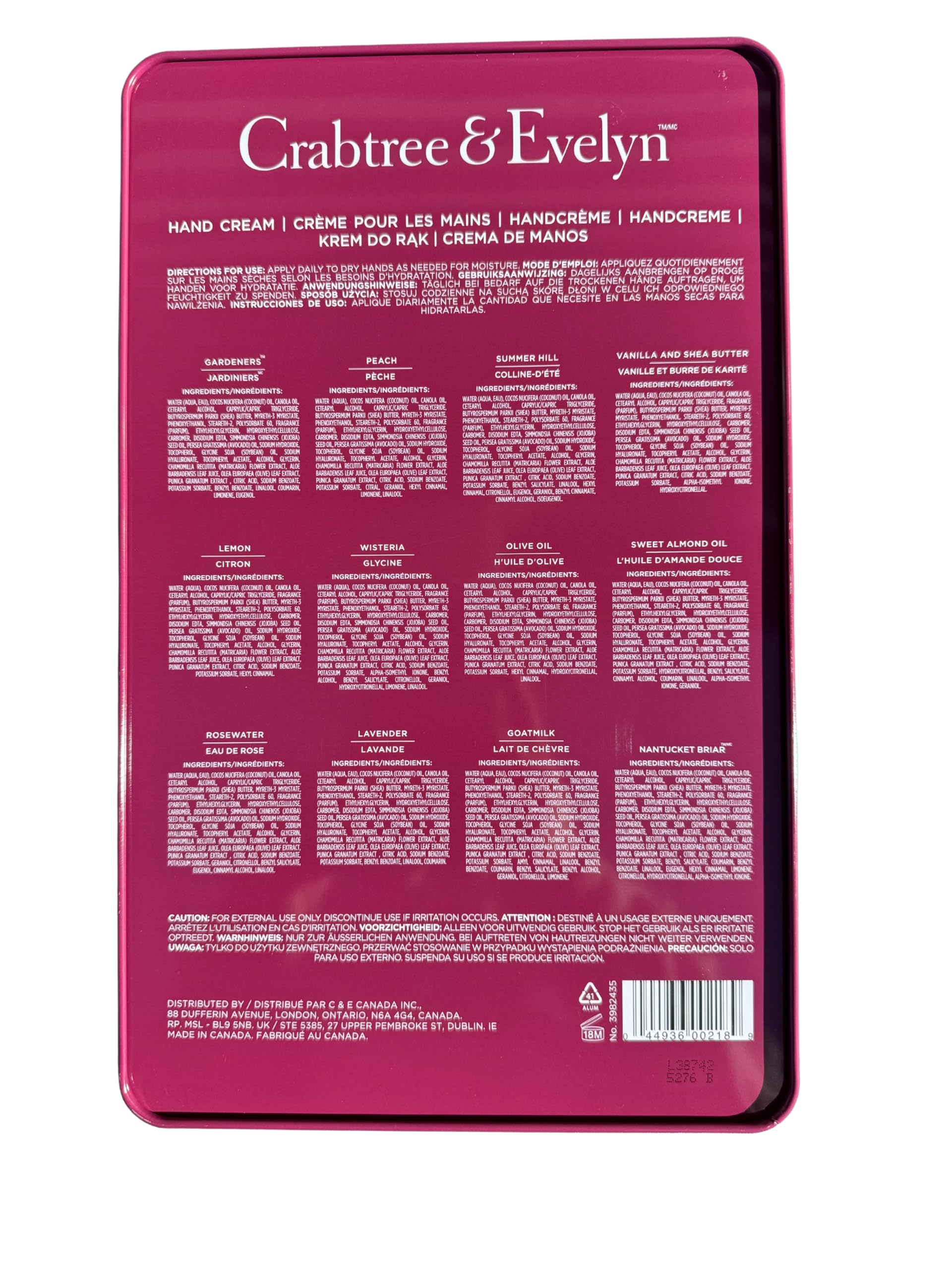 Crabtree & Evelyn 12-Piece Hand Cream Gift Set – Travel-Ready, Fragranced Hydration
