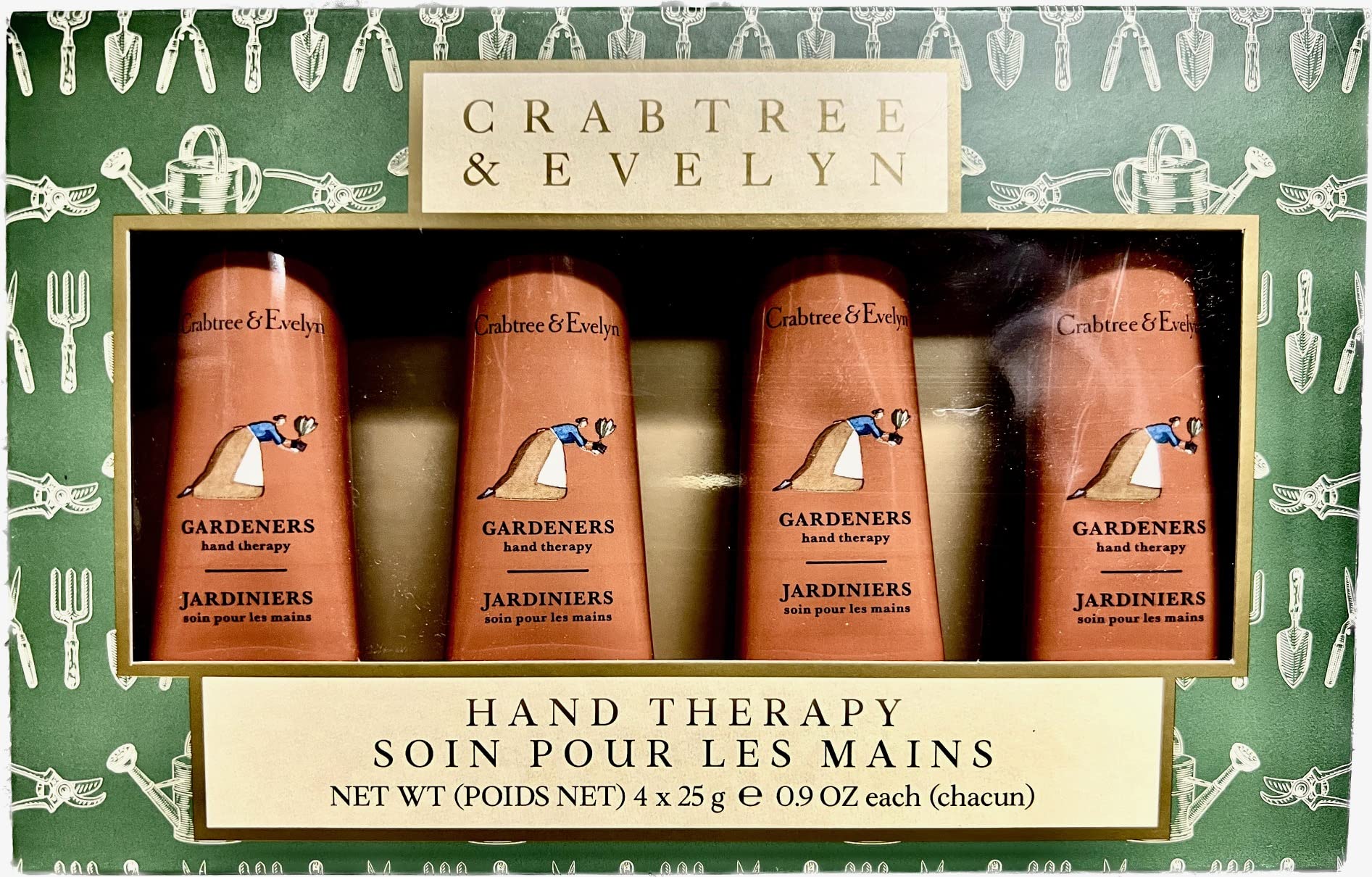 Crabtree & Evelyn Hand Therapy 4-Pack Gardeners – Fast-Absorbing Hand Creams