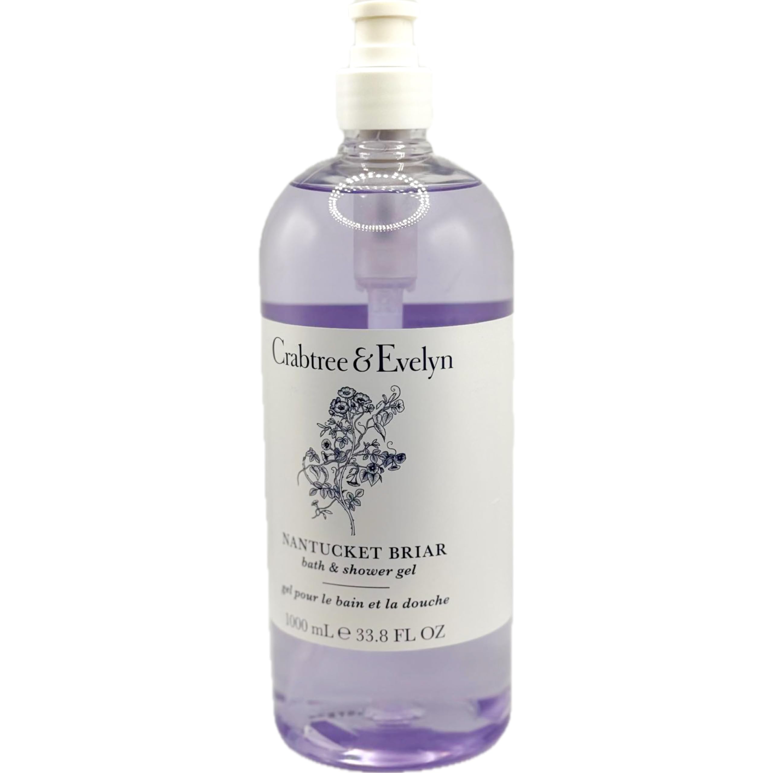Crabtree & Evelyn Nantucket Briar Bath and Shower Gel – 33.8 oz Pump Bottle