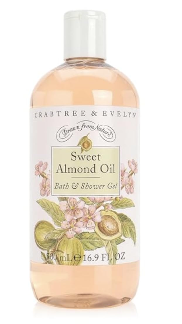 Crabtree & Evelyn Sweet Almond Oil Bath & Shower Gel + Body Lotion – 16.9 fl oz Each