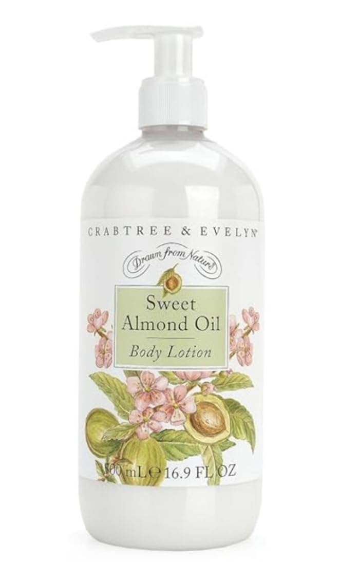 Crabtree & Evelyn Sweet Almond Oil Bath & Shower Gel + Body Lotion – 16.9 fl oz Each