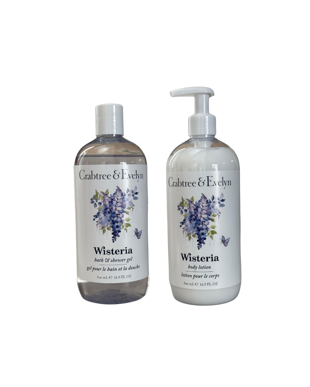 Crabtree & Evelyn Wisteria Bath Set – Shower Gel & Body Lotion Duo