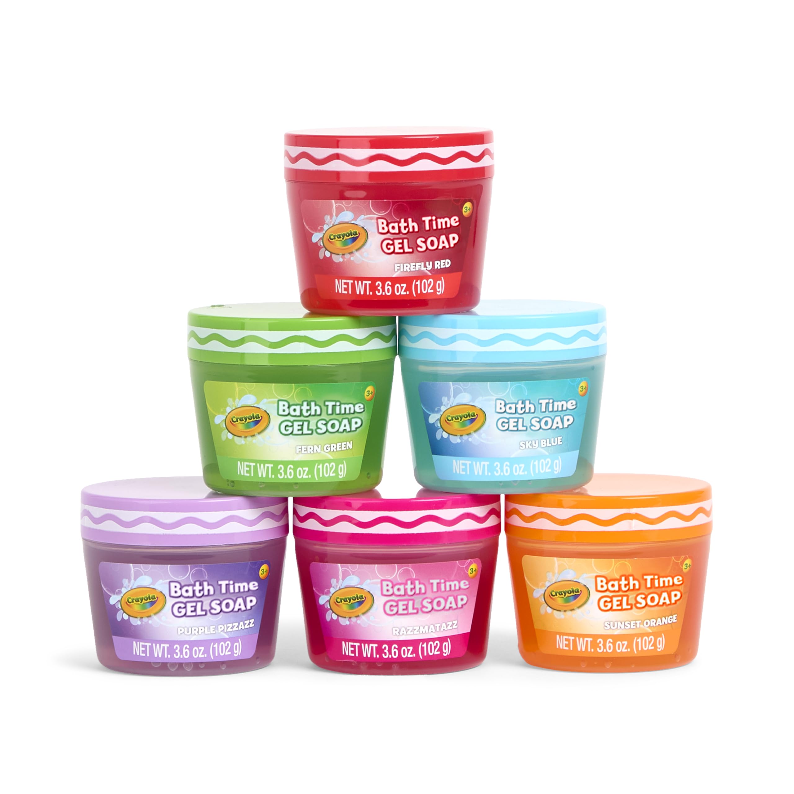 Crayola Bath Time Slime 6-Piece Set — Colorful Slime-Texture Bath Soaps, 3.6 oz Each