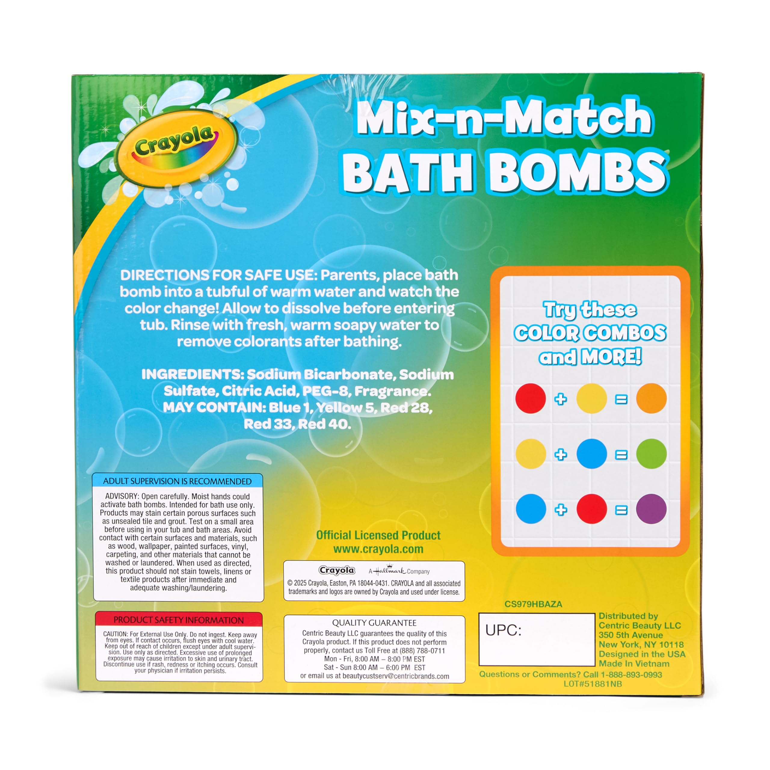 Crayola Color-Twist Bath Bombs 25 Deluxe Pack – Color-Changing Non-Toxic Bath Fizzies