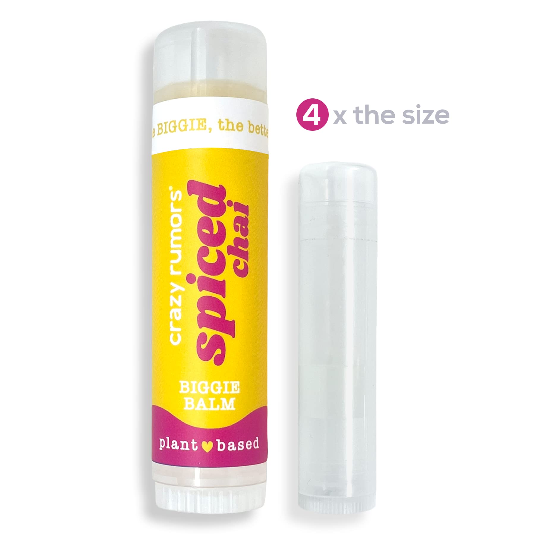 Crazy Rumors Biggie Spiced Chai Lip Balm – 0.6 oz, All-Natural & Vegan