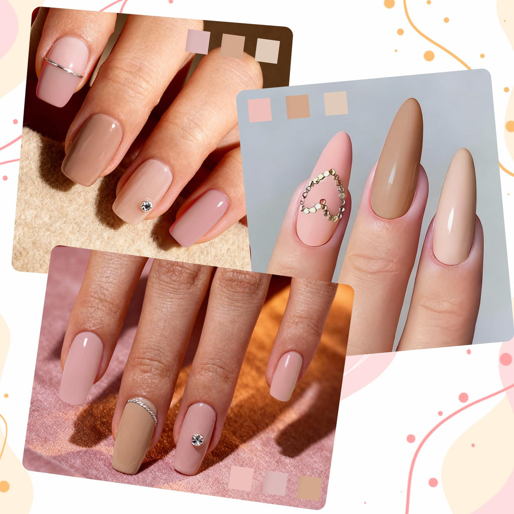 Creaglam Acrylic Nail Powder Kit – 6 Colors for French & 3D Nail Art, No Lamp
