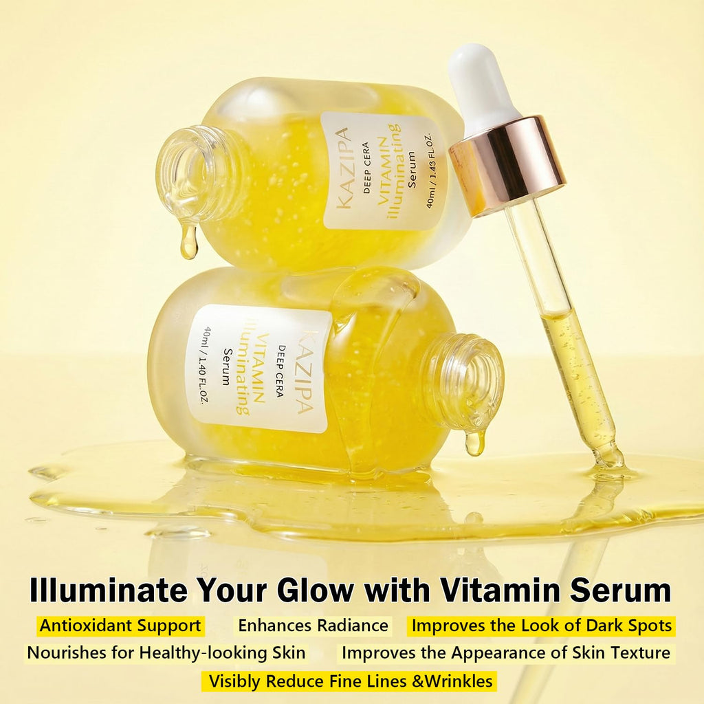 Createreedo Vitamin C Serum for Face – Brightening, Anti-Aging with Niacinamide & Hyaluronic Acid