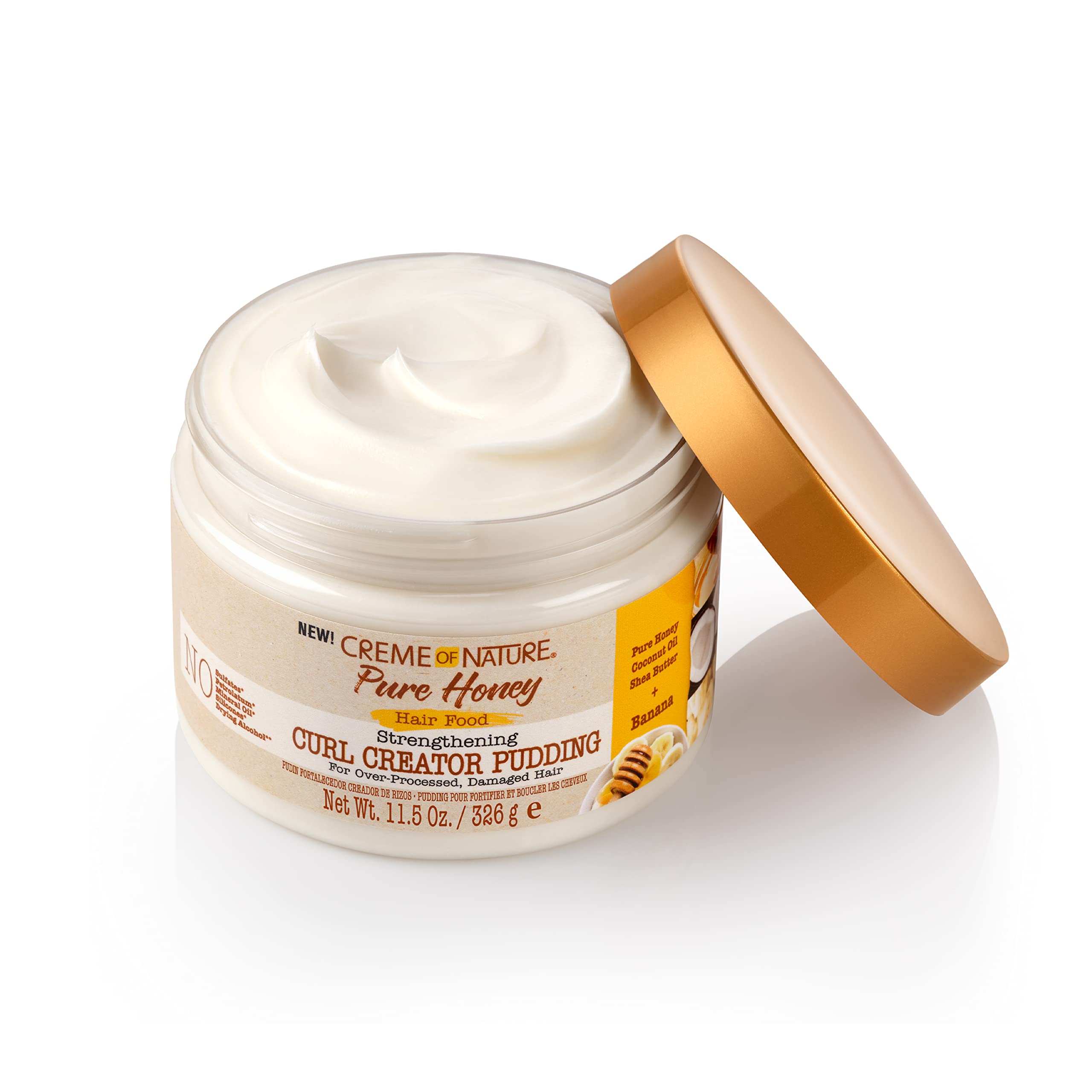 Creme of Nature Curl Pudding: Pure Honey & Banana for Damaged Hair (4.7 fl oz)