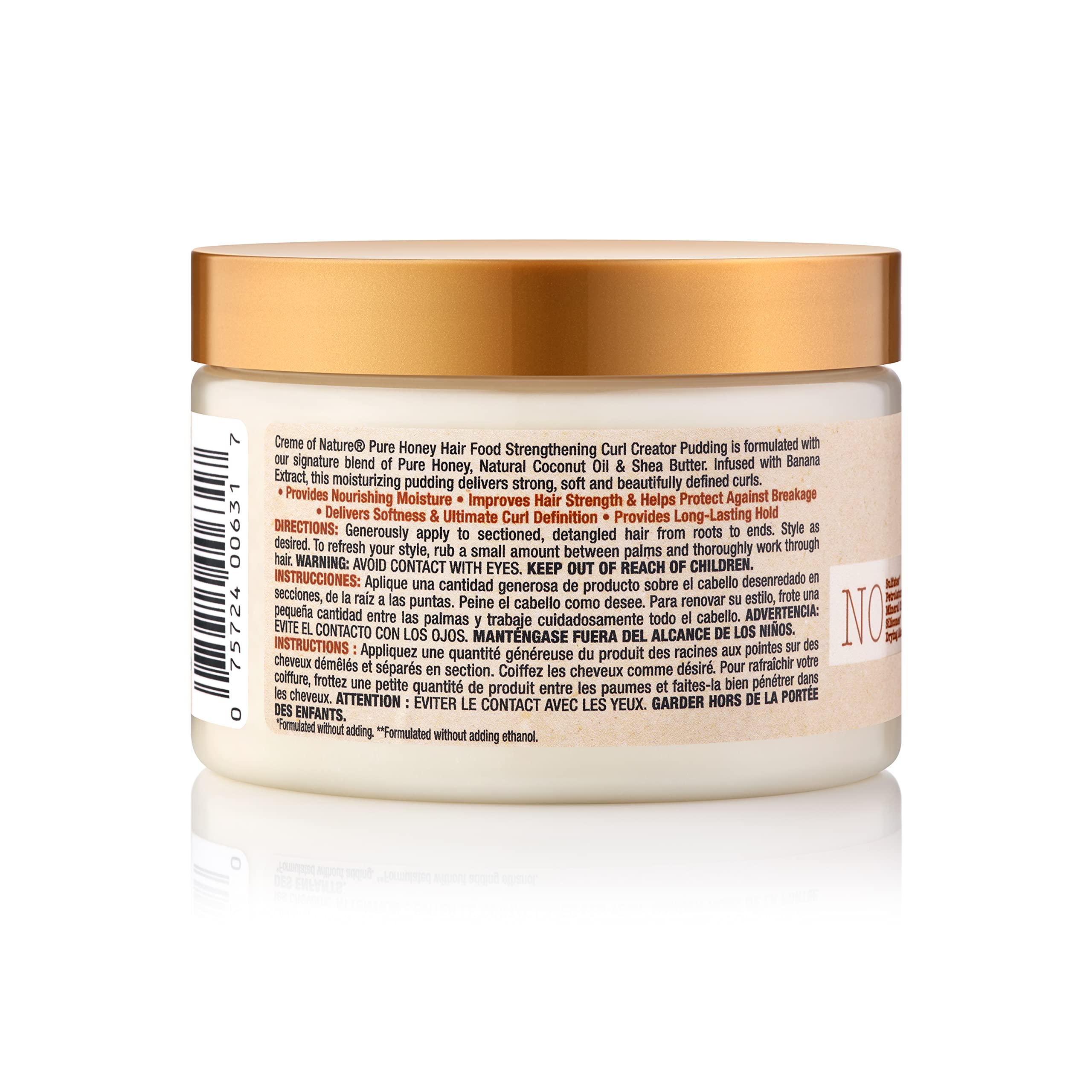 Creme of Nature Curl Pudding: Pure Honey & Banana for Damaged Hair (4.7 fl oz)