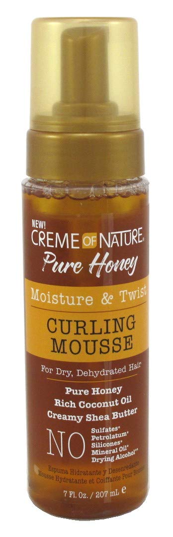 Creme Of Nature Pure Honey Curling Mousse 7 Ounce Pump — Pack of 3