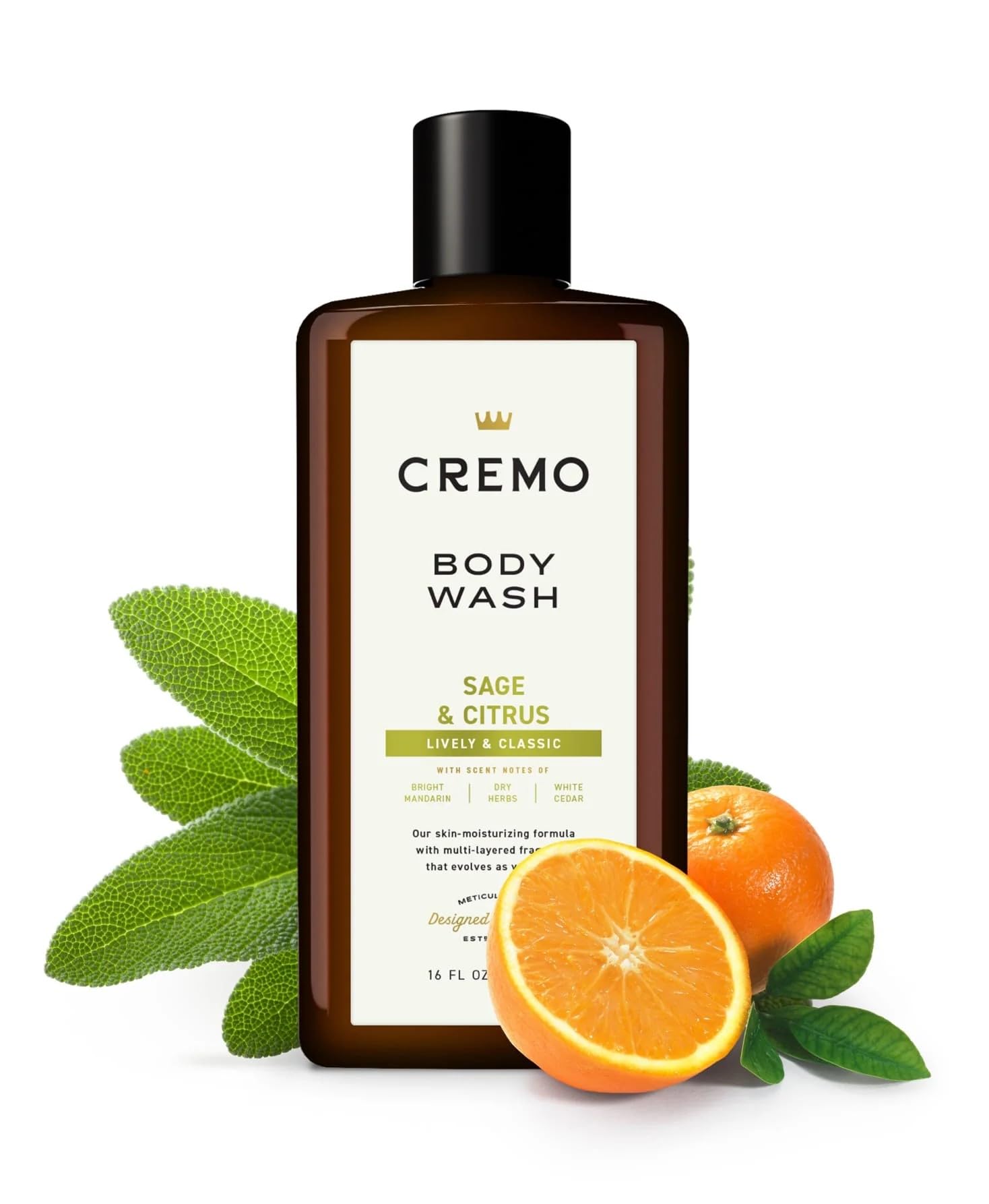 Cremo All Season Body Wash – Sage & Citrus, Pack of 2 (16 fl oz each)
