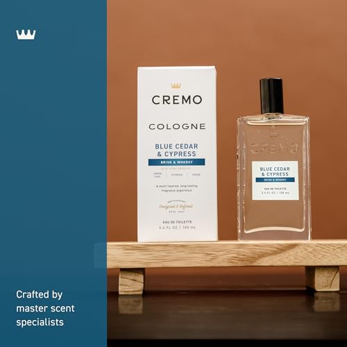 Cremo Cologne for Men - Blue Cedar & Cypress | Woodsy Scent
