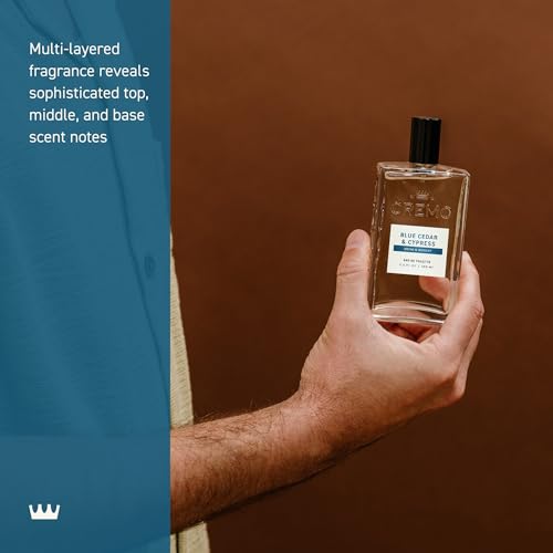 Cremo Cologne for Men - Blue Cedar & Cypress | Woodsy Scent