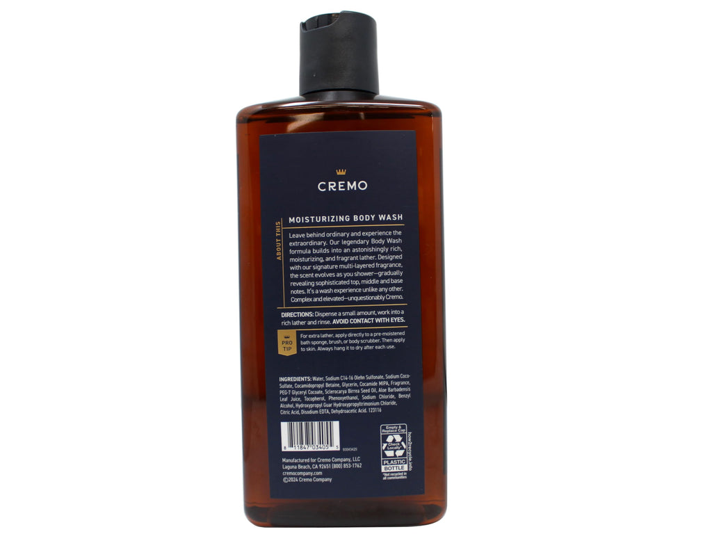 Cremo Body Wash Set (16 oz each) – Palo Santo, Italian Bergamot & Golden Amber | Skin-Moisturizing Formula