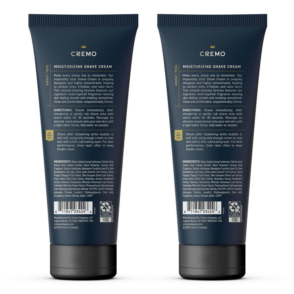 Cremo Palo Santo Shave Cream (2 Pack) – Ultra-Slick, Nicks & Razor Burn Protection