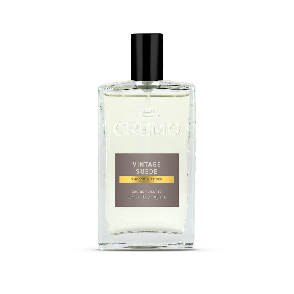 Cremo Cologne for Men - Vintage Suede: White Moss, Amber & Suede, 3.4 fl oz