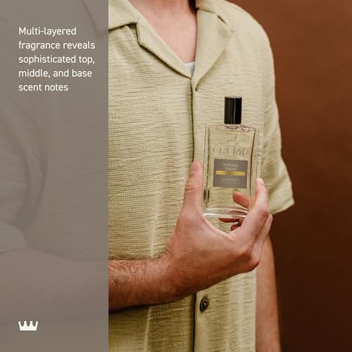 Cremo Cologne for Men - Vintage Suede: White Moss, Amber & Suede, 3.4 fl oz