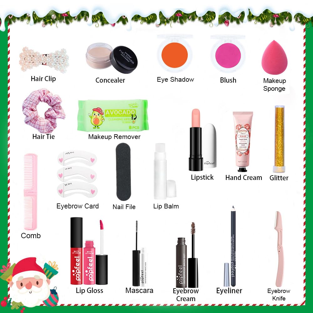 Crephy Makeup Kit for Women - All-in-One Beauty Set (Eyeshadow, Lip Gloss, Concealer, Mascara, Blush)