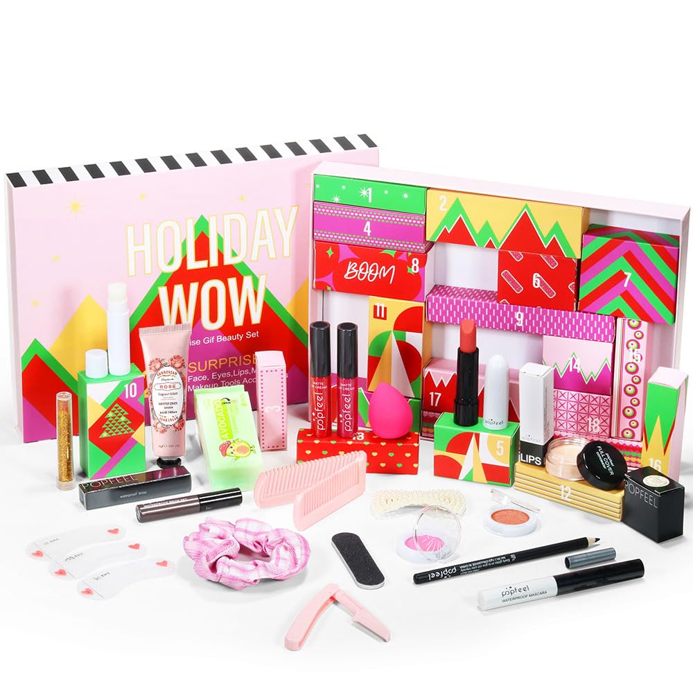 Crephy Makeup Kit for Women - All-in-One Beauty Set (Eyeshadow, Lip Gloss, Concealer, Mascara, Blush)
