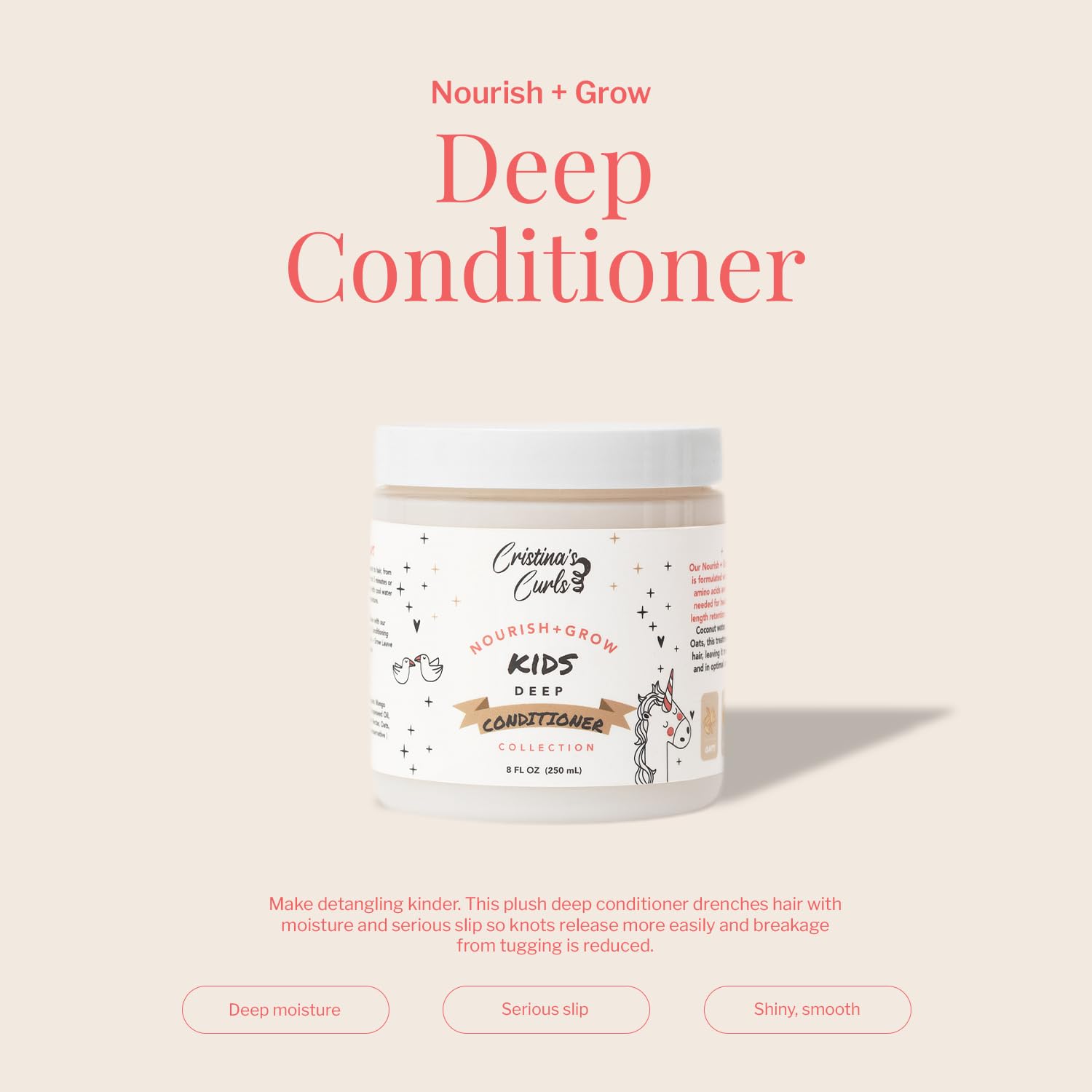 Cristina's Curls Kids Deep Conditioner - Plush Moisture, Slip & Easy Detangling