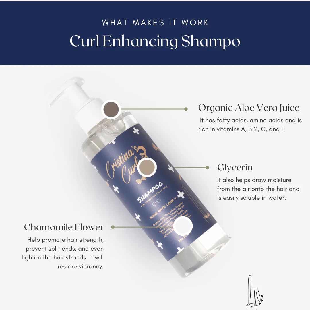 Cristina's Curls Kids Curl Shampoo – Gentle Low-Foam Hydrating Cleanse