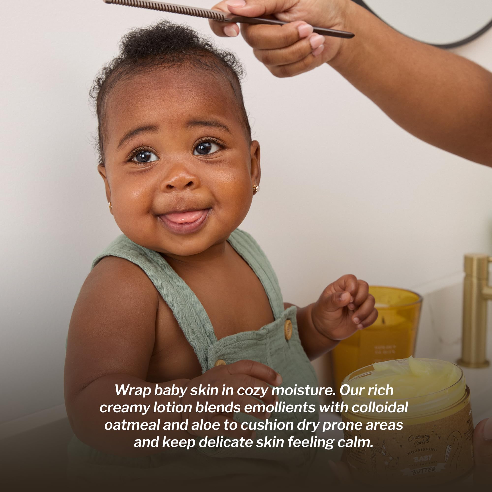 Cristina's Curls Nourishing Baby Hair and Body Butter – Rich Whipped Moisture for Skin and Strands