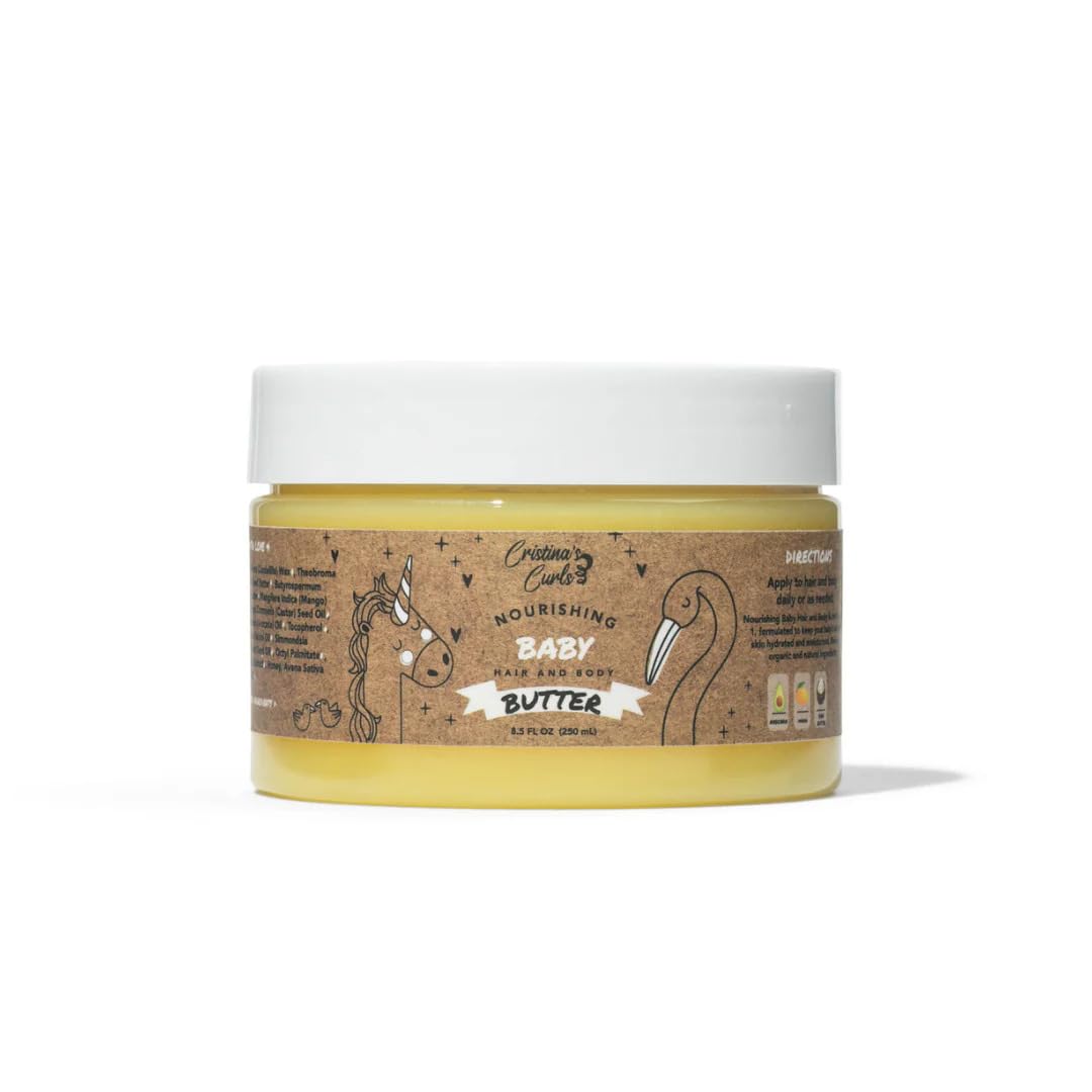 Cristina's Curls Nourishing Baby Hair and Body Butter – Rich Whipped Moisture for Skin and Strands