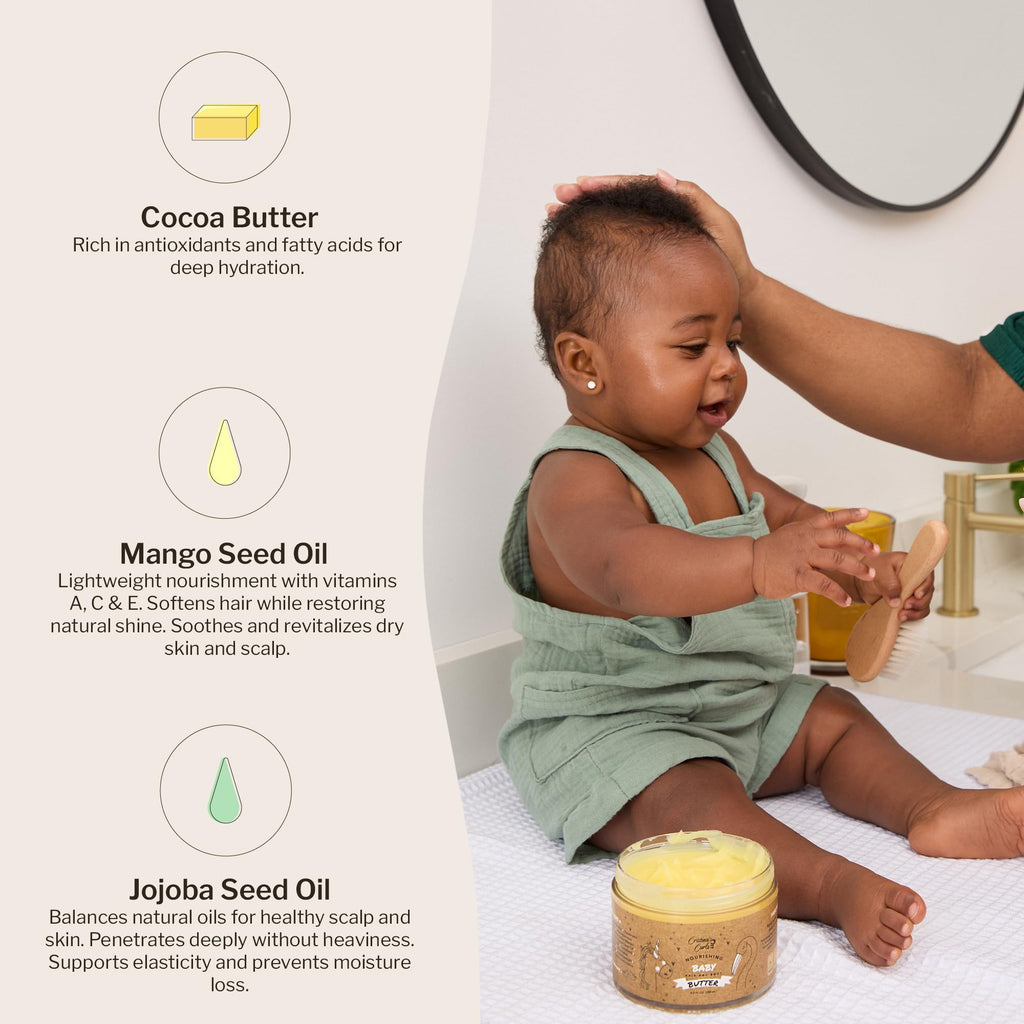 Cristina's Curls Nourishing Baby Hair and Body Butter – Rich Whipped Moisture for Skin and Strands