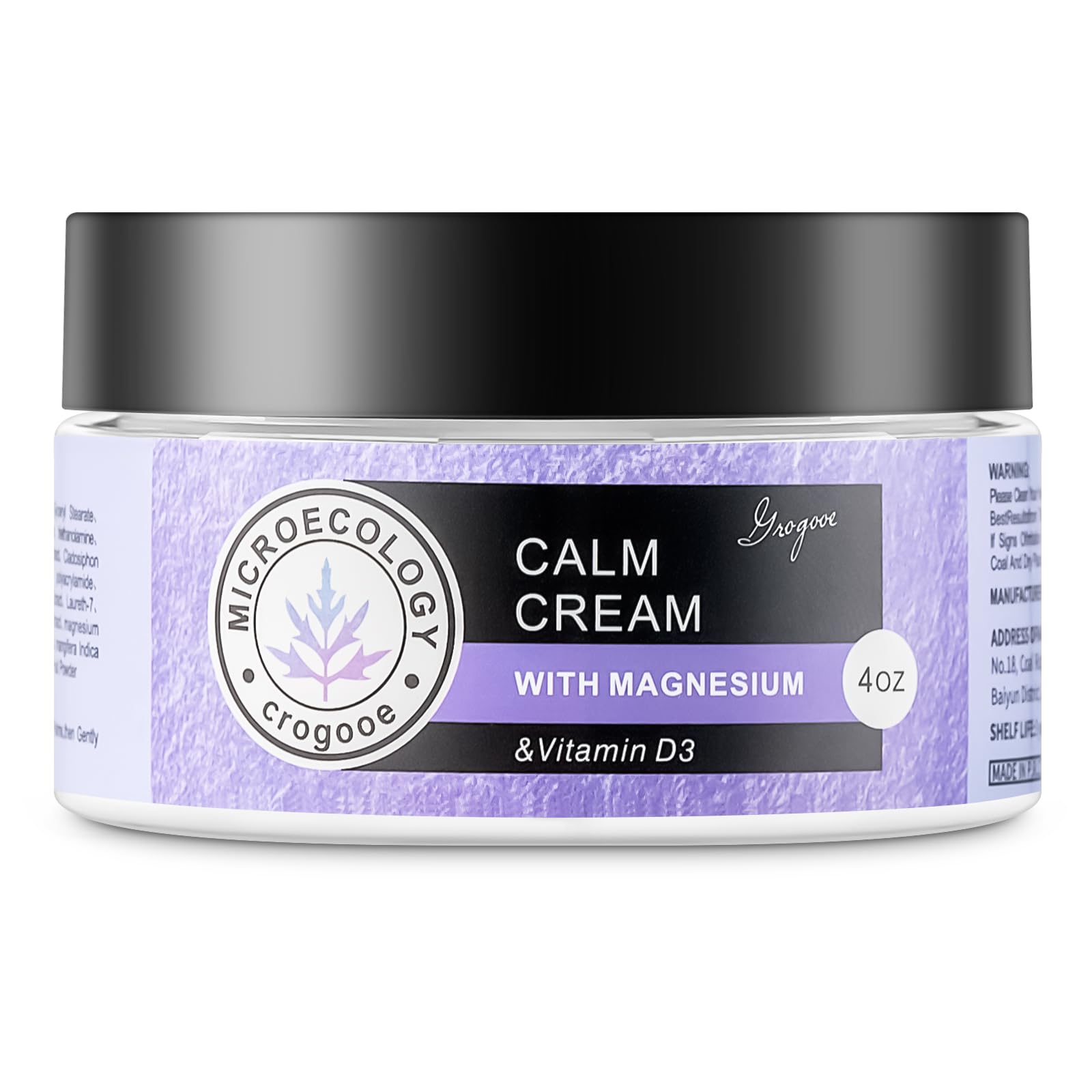 Crogooe Magnesium Cream for Sleep – Nighttime Moisturizing Lotion with Vitamin E & Lavender (4 oz)