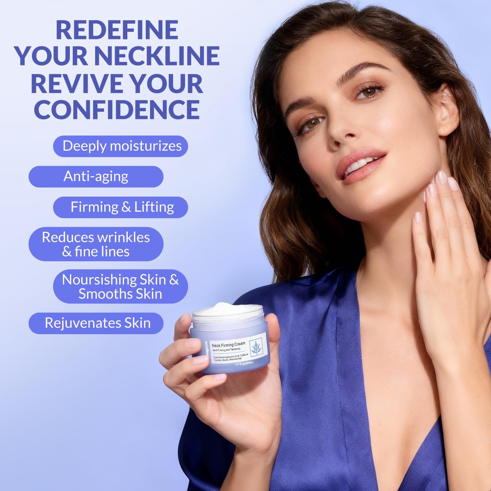 Crogooe Neck Firming Cream – Tightening & Lifting for Neck & Décolleté | 1.7 fl oz