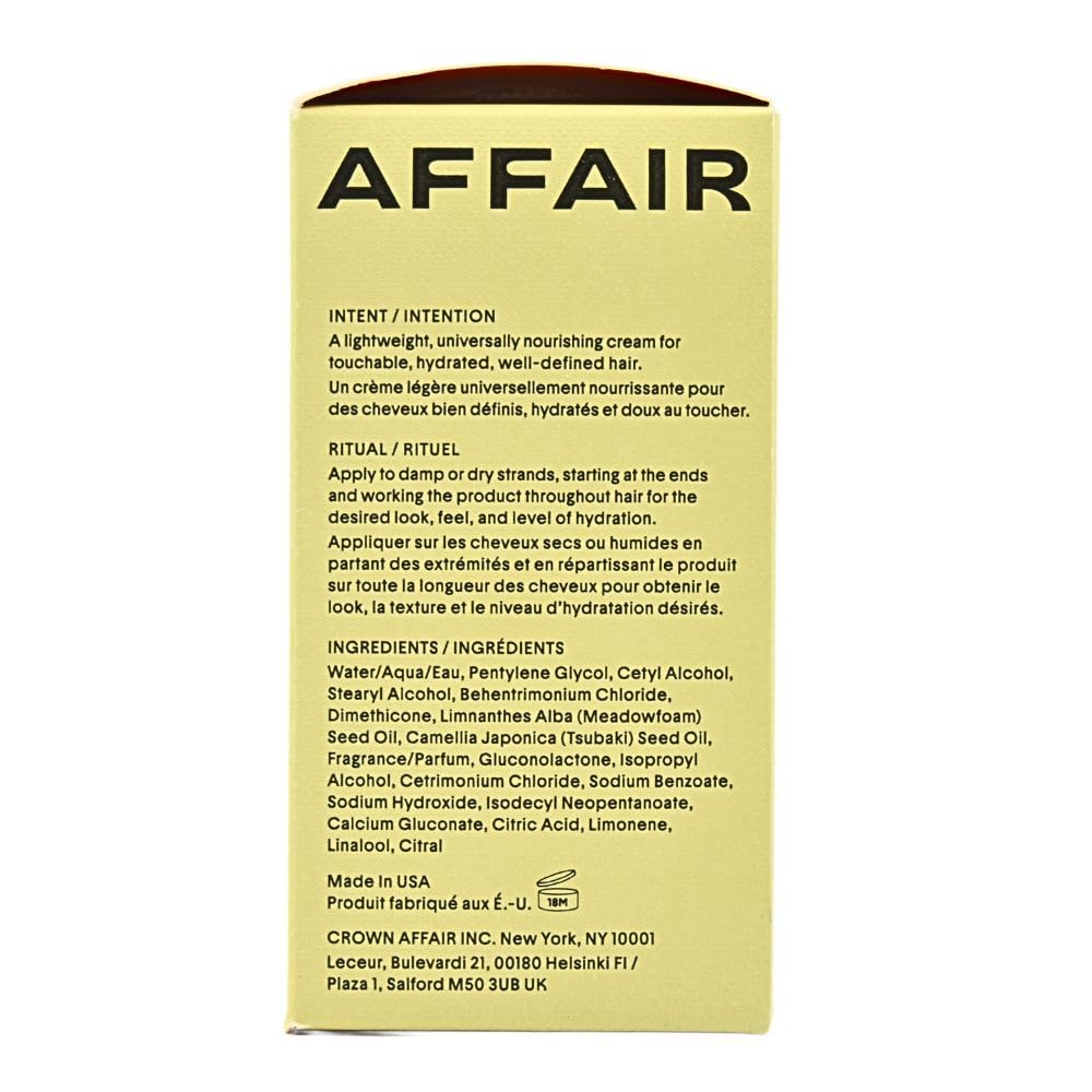 CROWN AFFAIR The Mini Leave-In Conditioner Cream 1.7 oz – Lightweight Hydrating Anti-Frizz for Fine Hair