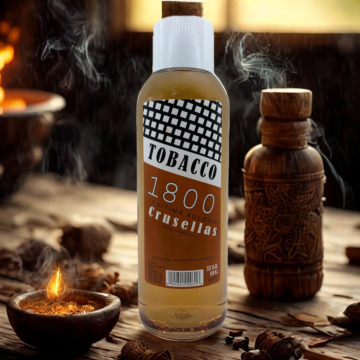 Crusellas Legitima Agua de Kolonia 1800 Tobacco Splash Cologne – 33 fl oz / 974 ml | Authentic USA-Made