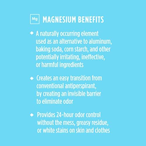 Crystal Essence Magnesium Solid Stick Deodorant – Aluminum-Free, Sea Salt + Sage, 2.5 oz