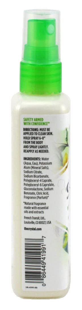 Crystal Essence Crystal Deodorant Spray Vanilla & Jasmine - 4oz (Pack of 2)