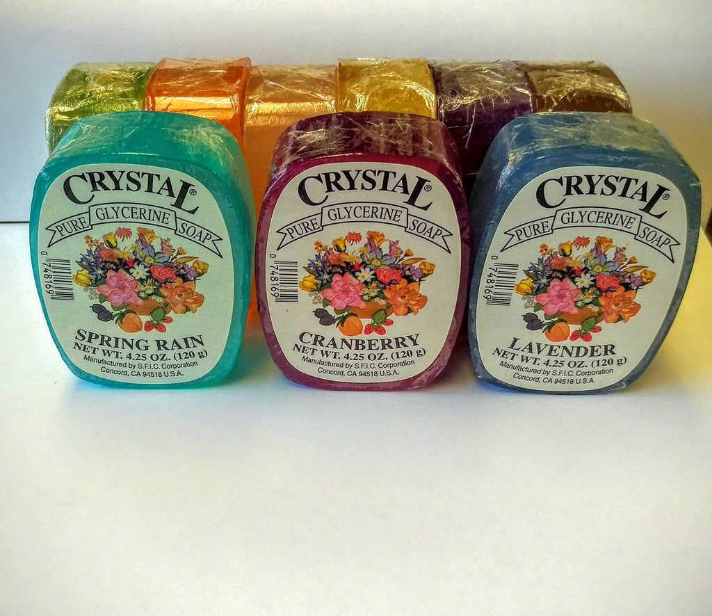 Crystal Glycerine Soap Bars – 24 Fragrances (24 Bars)
