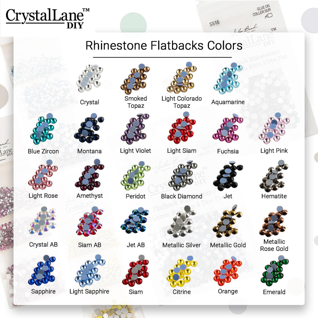Crystal Lane Diy Flat Back Hotfix Rhinestones ss20 Citrine 4.7mm - 1440pcs