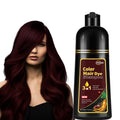 CSFDXD Dark Wine Red Hair Dye Shampoo 3-in-1 – Gray Coverage at Home, 500ml