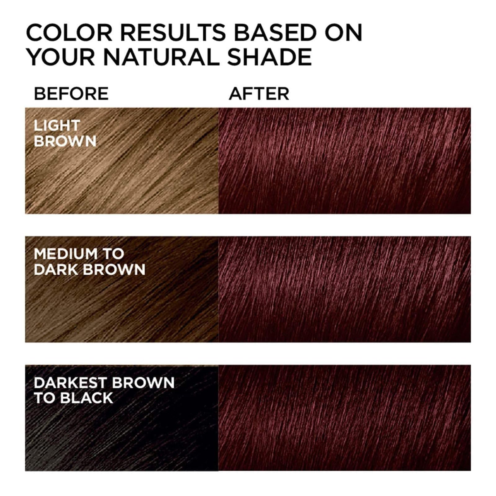 CSFDXD Dark Wine Red Hair Dye Shampoo 3-in-1 – Gray Coverage at Home, 500ml