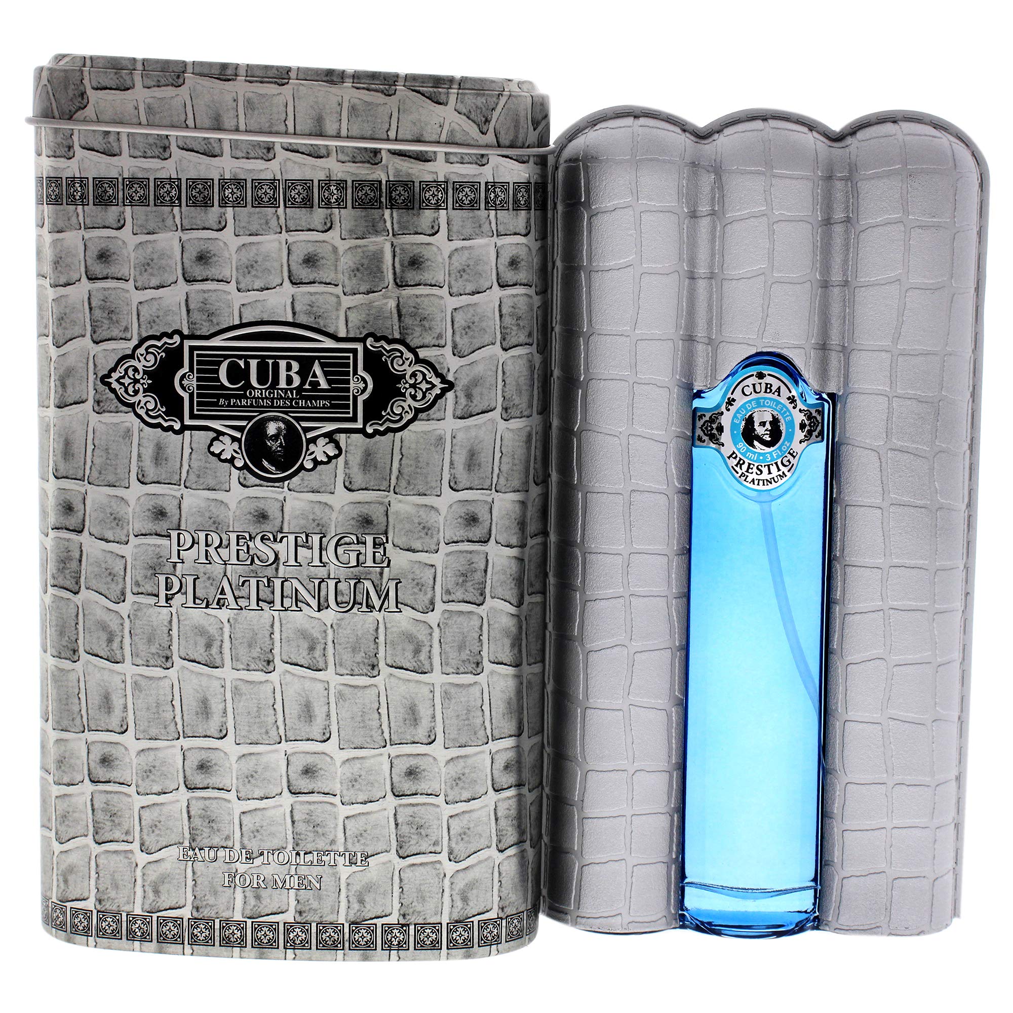 Cuba Original by Parfums Des Champs Prestige Platinum – 3 oz EDT for Men