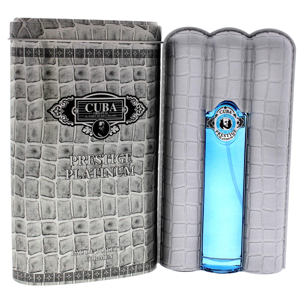 Cuba Original by Parfums Des Champs Prestige Platinum – 3 oz EDT for Men