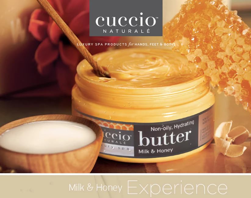 Cuccio Hand, Body & Foot Lotion – Milk & Honey Butter Blend | Ultra-Hydrating 8 oz
