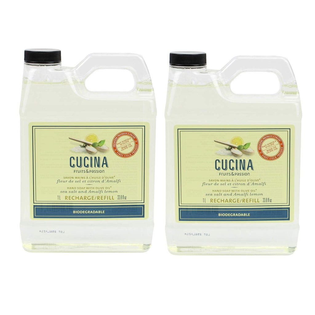 Cucina Fruits & Passion Sea Salt & Amalfi Lemon Hand Soap Refill – 2 Pack