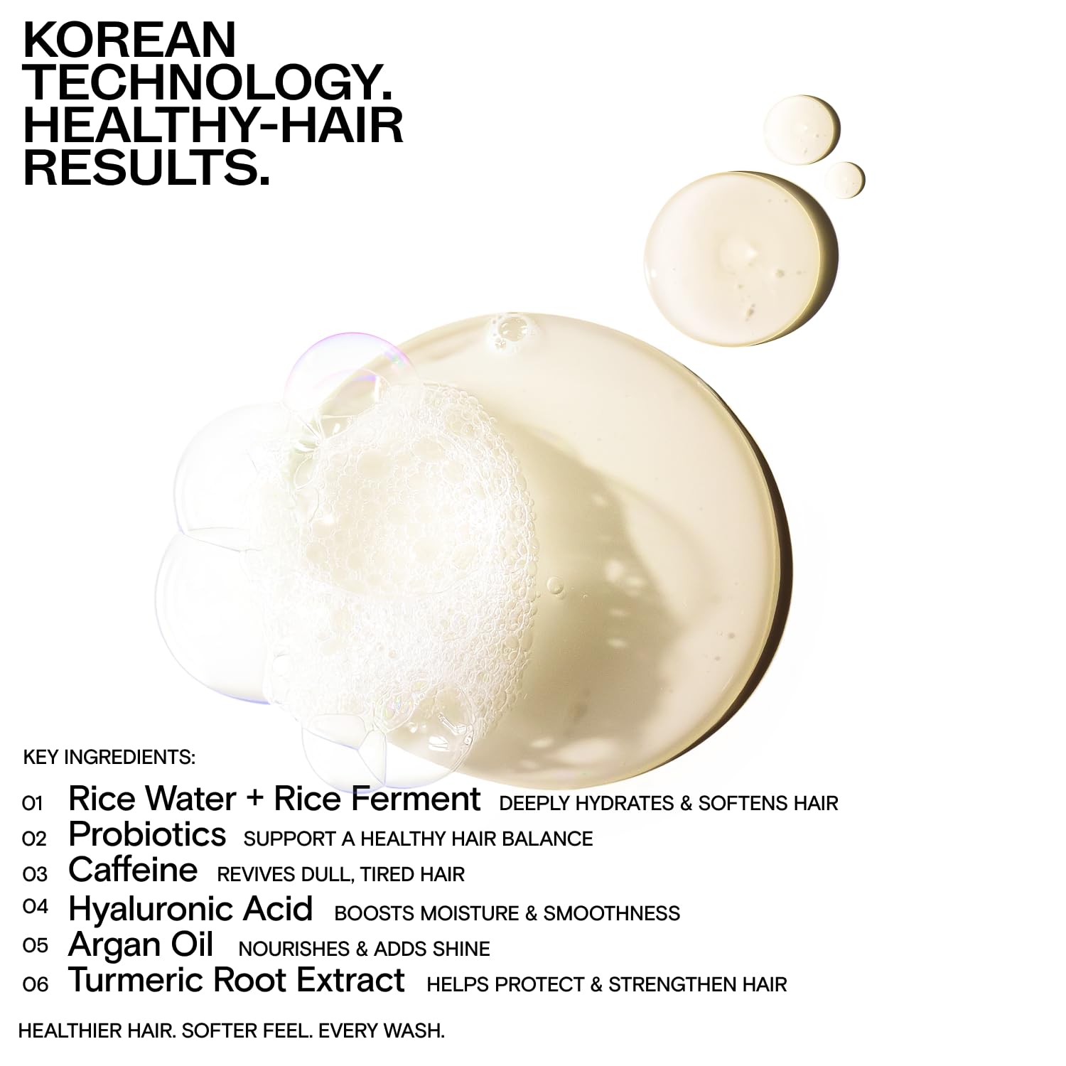 CULISE Korean Deep Hydrating Shampoo – Rice Water, Probiotics, Hyaluronic Acid | 12-Week Supply