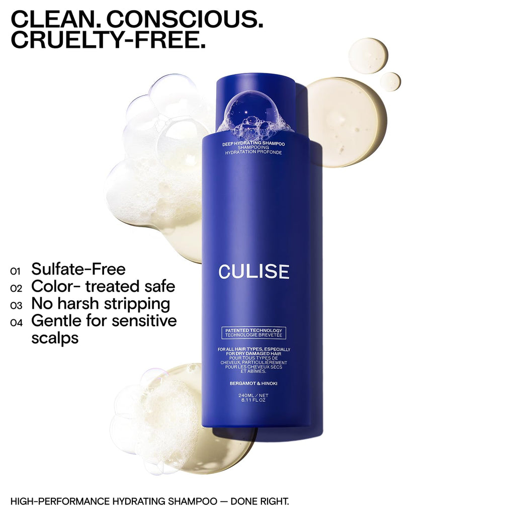 CULISE Korean Deep Hydrating Shampoo – Rice Water, Probiotics, Hyaluronic Acid | 12-Week Supply
