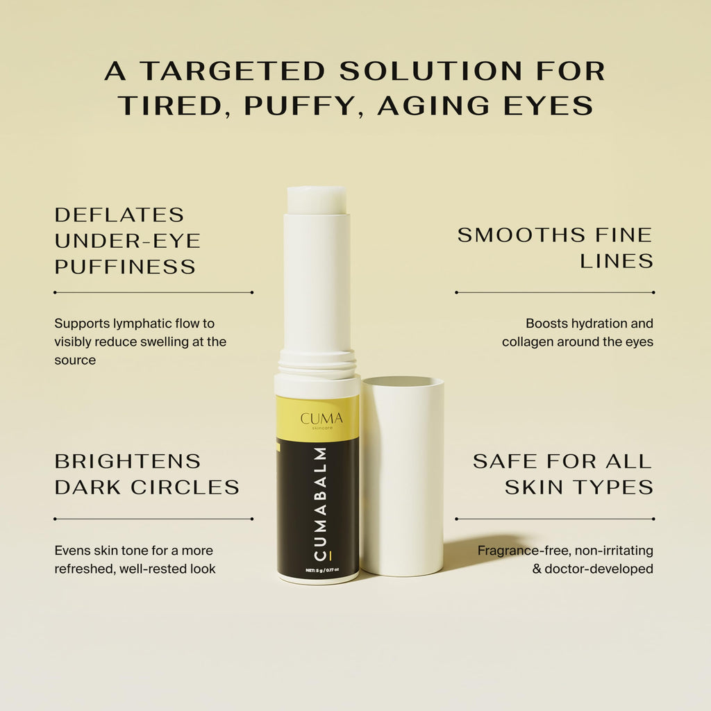 CumaBalm™ Eye Balm with Turmeric & Retinol – Vegan Depuffing, Brightening & Hydration by CUMA