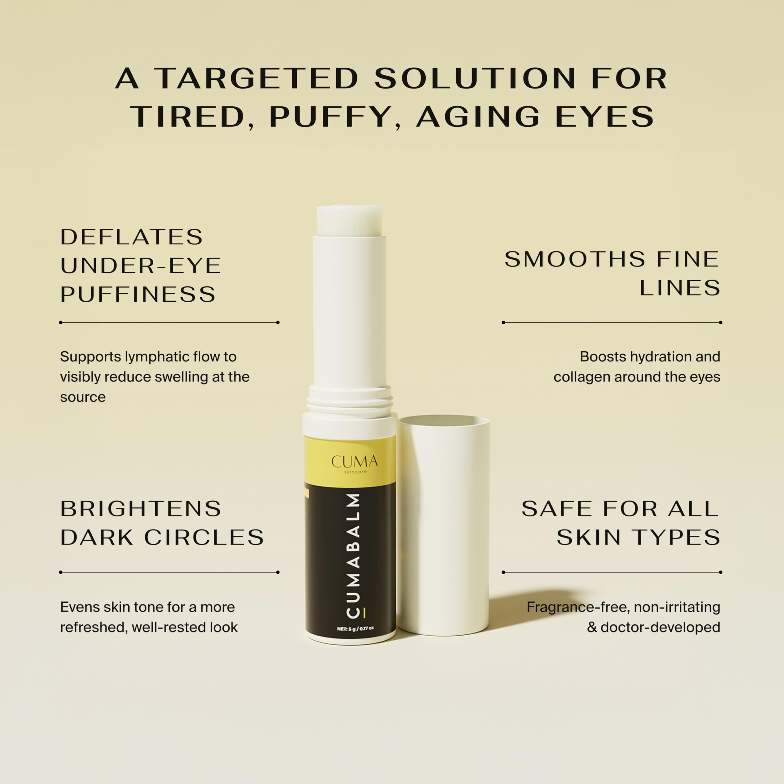 CumaBalm™ Eye Balm with Turmeric & Retinol – Vegan Depuffing, Brightening & Hydration by CUMA