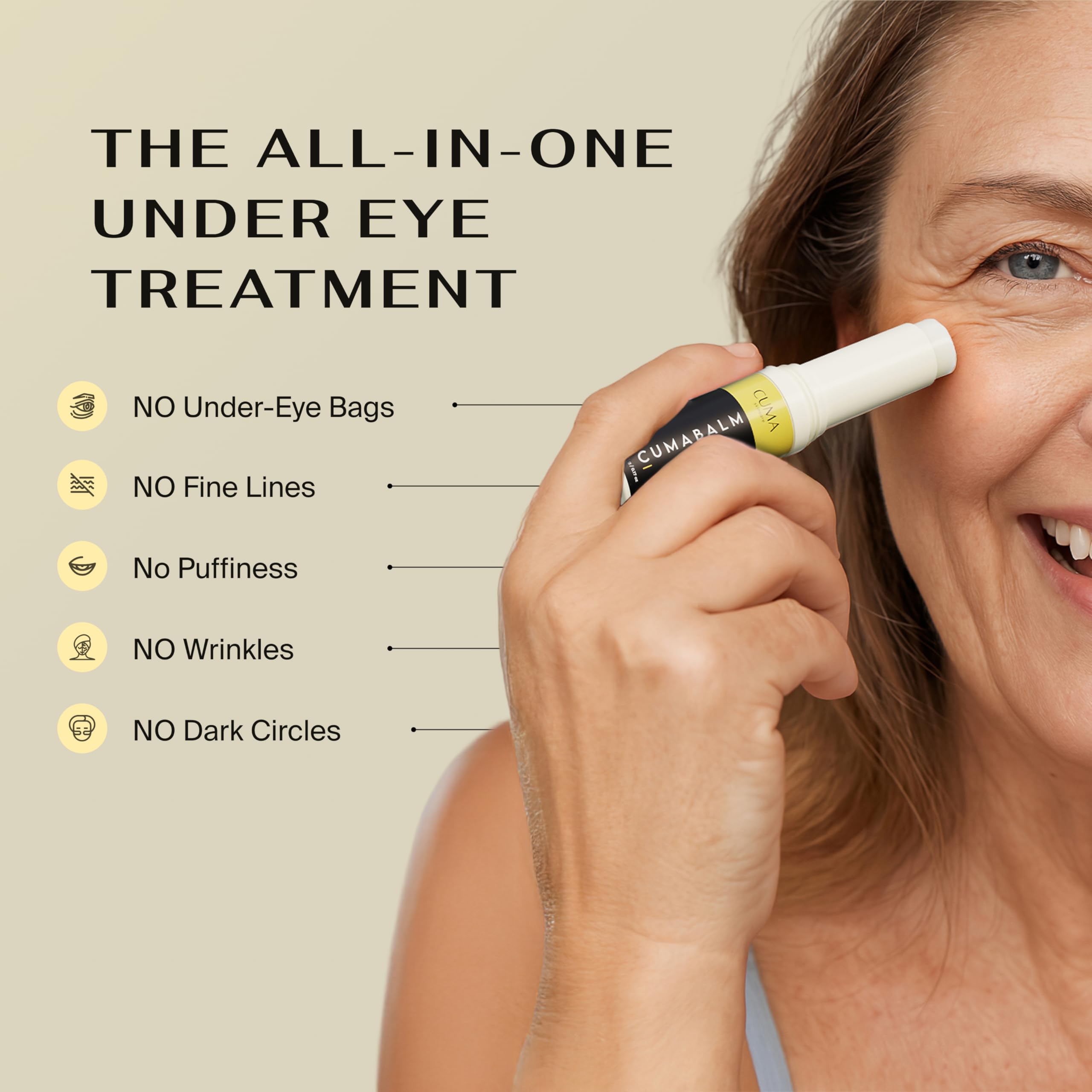 CumaBalm™ Eye Balm with Turmeric & Retinol – Vegan Depuffing, Brightening & Hydration by CUMA