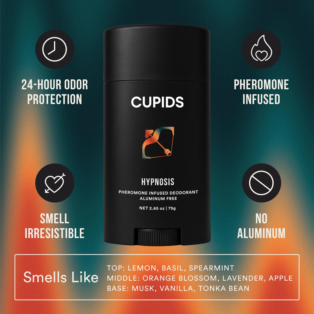 Cupids Hypnosis Deodorant for Men – Aluminum-Free, Pheromone-Infused, Vanilla Ember