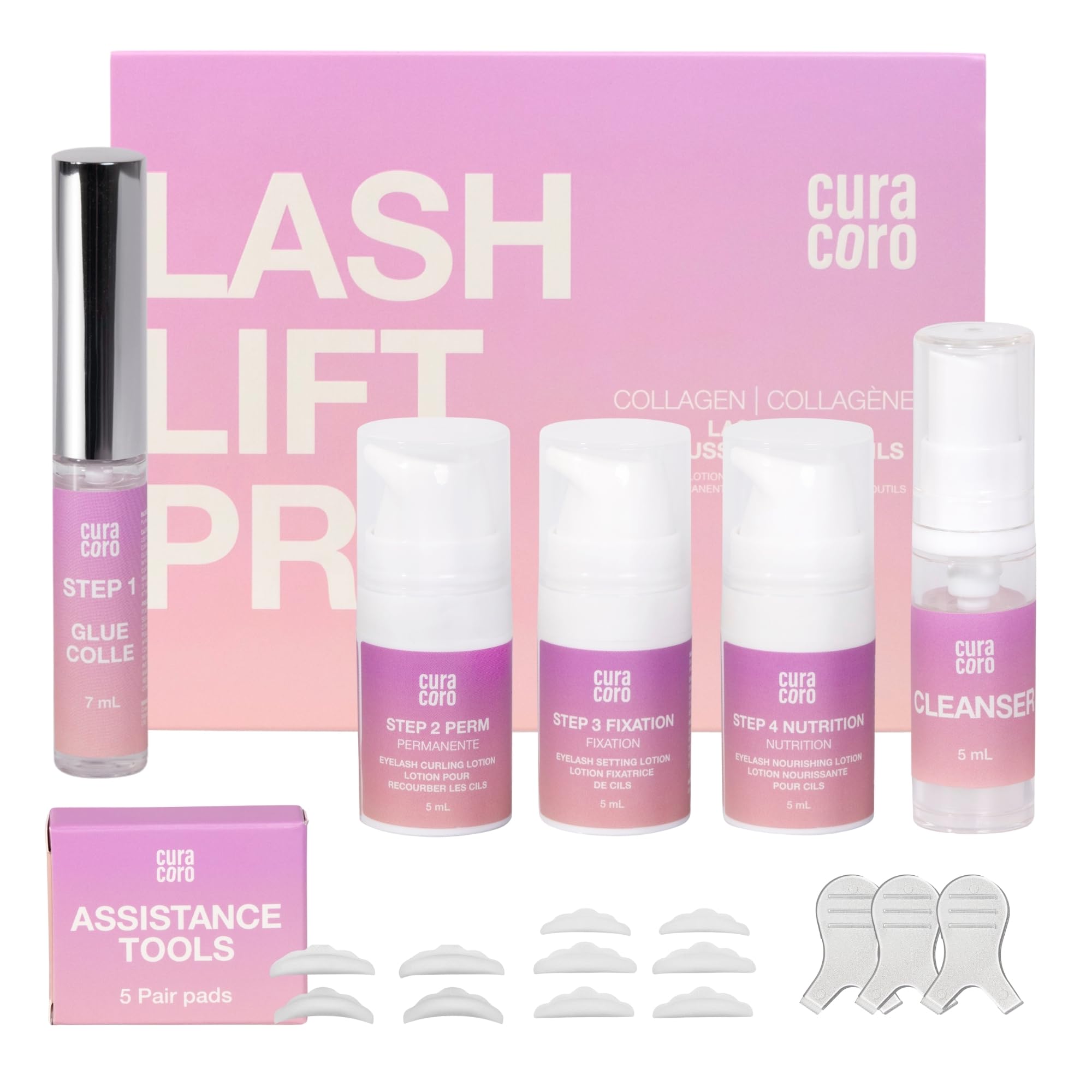 CURACORO Lash Lift Kit – Professional Eyelash Perm, 6-8 Week Curl, Nourishing Collagen