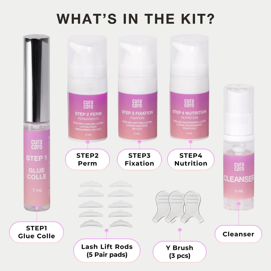 CURACORO Lash Lift Kit – Professional Eyelash Perm, 6-8 Week Curl, Nourishing Collagen